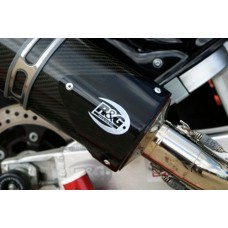 R&G Racing, Tri Oval Exhaust Protector (Black) - RHS